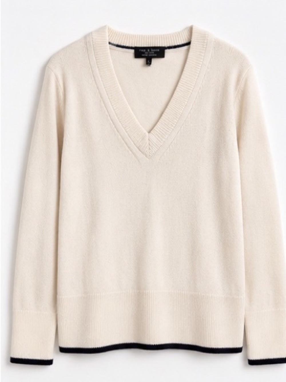 Rag & Bone Flavia 100% Cashmere V-Neck Sweater NWT L